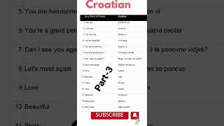 learn Croatian language in #shorts Part -3