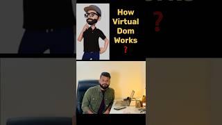 #day50 - How Virtual DOM works in React Js #coding #reactjs #reactinterview #shorts