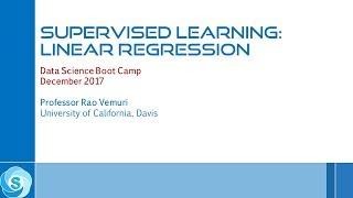 Supervised Learning: Linear Regression - Part 1