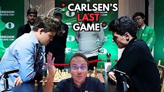 Magnus' last game before he quit at World Rapid 2024 | Carlsen vs Tari