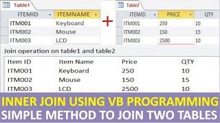 Inner Join using VB programming | Visual Basic Inner Join Tables | Inner join SQL syntax in vb.net