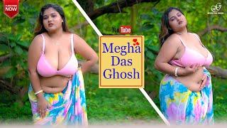 MEGHA DAS GHOSH IN PINK BRA WITH MULTICOLOR SAREE VIDEO | BONG FASHION VLOG | 2024