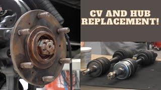 Replacing CV axles and wheel hubs. (Shown on Mitsubishi L200)