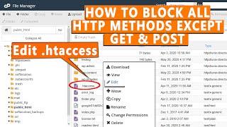 How to block all HTTP methods except GET & POST?