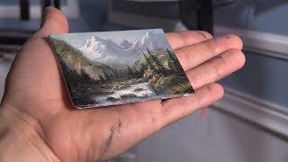 Super Small * Detailed * Landscape Mountain Painting 