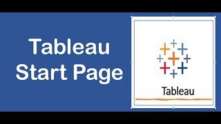 Tableau Start Page