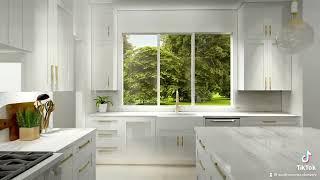 Stunning White Kitchen with Brass Hardware