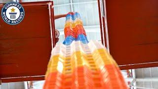 Building The World's Tallest Domino Tower - Guinness World Records