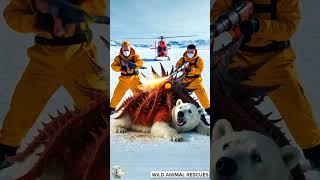 Rescue Team Frees Polar Bear from Alien Creature and the Ending #PolarBear #Rescue #shorts