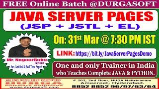 JAVA SERVER PAGES (FREE Batch) Online Training @ DURGASOFT