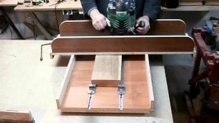 Обработка плоскости ручным фрезером. Planing with router jig.