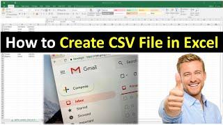 Excel Prepare CSV file for Google Contacts | How to create CSV file for Gmail | CSV Mailing List