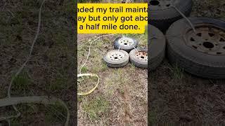 DIY Hip sling tire drag. - upgrading to 3 tires from 1 after a mo. #diy #exercise #hiking #alaska