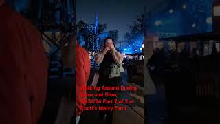 Walking Around During Snow and Glow at 5:35pm 12/31/24 Part 2 of 2: 2024 Knott's Merry Farm #shorts