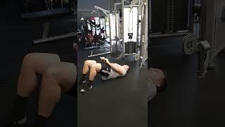 Glute Bridge Cable iso pullover. Glutes shoulders, upper back