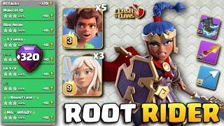 +320 BEST RR Spam Attack ROOT RIDER HEALER Spam Electro BootsTH17 Attack StrategyClash Of Clans