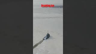 Tugboat Conducting Icebreaking Operations. #shorts #video #viral #lifeatsea #tugboat #icebreaking