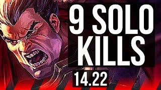 DARIUS vs AMBESSA (TOP) | 9 solo kills, 54k DMG, 1300+ games, Legendary | BR Grandmaster | 14.22