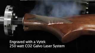 250 watt CO2 Galvo Laser System with Rotary Checkering Gunstock