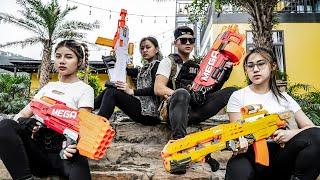 Nerf Gun War : Nerf Gun Fight Between Justice S.W.A.T Team Against Dangerous Black Hat Criminals