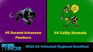 #5 Durand-Arkansaw @ #4 Colby | WIAA Division 3 Volleyball Regional Semifinal