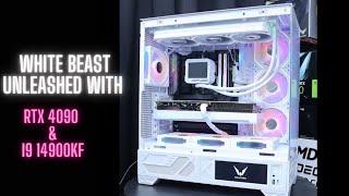 Unleashing the Ultimate White Beast: RTX 4090 + i9 14900KF + 64TB PC Build! THE FASTEST GPU IN WORLD