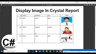 Display Images in Crystal Report From Folder based on ImagePath From Database | Swift Learn