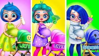 Inside Out 2! Envy, Joy and Sadness Became Mommies! 32 LOL OMG DIYs