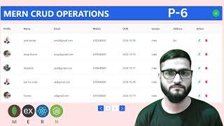 P-6 Complete | Rest Apis Development | MERN  Stack Read Delete Update Beginners | Build a Full-Stack