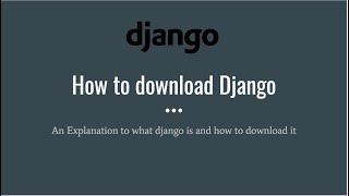 How to Download Django