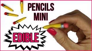 DIY Miniature Edible Pencils! 100% REAL Edible Pencils! Edible School Supplies!