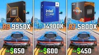 RYZEN 9 9950X vs INTEL i9-14900K vs RYZEN 7 5800X | Test in 6 Games