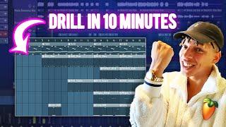 HOW TO MAKE A DRILL BEAT IN 10 MINUTES (BEGINNER / STOCK PLUGINS) 