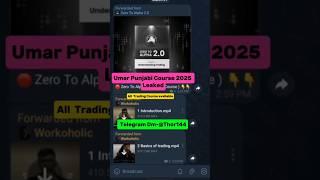 2025 Umar Punjabi Latest Full Course Leaked | Zero To Alpha 2.0 |#umarpunjabi #trading