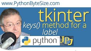 The Python tkinter keys() method for a label