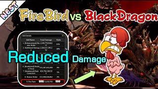 Firebird (DMG reduced) vs Black Dragon / DPS comparison / DragonNest SEA