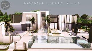 BASEGAME Luxury Villa | Big Mansion | No CC | Stop Motion Build | Collab with Lisaplays | The Sims 4