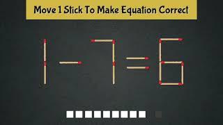 Move only 1 stick to make equation correct @MindYourOpinion