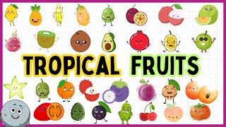 Exploring 30 TROPICAL FRUITS for Kids - Learn TROPICAL FRUITS Name for Kids