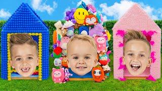 Chris and his friends decorate playhouses for kids