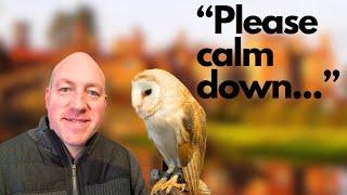 Ryans roundup 4 - Crunchie the barn owl is very impatient before his flying show