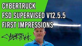 Cybertruck FSD Supervised v12.5.5 with End 2 End Highway - First Impressions