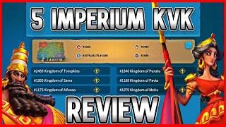 Full Kingdom Stat Breakdown of 5 Imperium KVK | Rise of Kingdoms