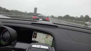 350 km/h (218 mph) 918 chasing Koenigsegg Agera R on German Autobahn Porsche vs Koenigsegg