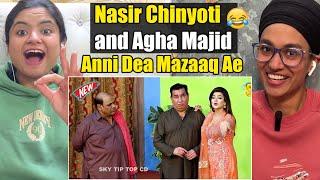 Indian Reacts to Nasir Chinyoti and Agha Majid | Manahil Khan New Stage Drama Anni Dea Mazaaq Ae