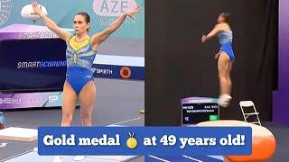 Oksana Chusovitina wins Historic GOLD Medal on vault at 49 year-old - Baku World Cup 2025