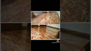 Restauro e arrotatura marmo rosso Alicante. Trattamento antimacchia