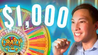 Taking $1,000 to the Casino and Scoring My Biggest Crazy Time Win Ever!