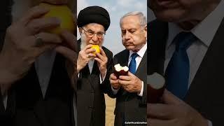 Irani leader  eating fresh mango and Isreal leader  eating black mango  | Ai Short
