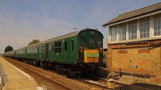 Hastings Thumper with "Wymondham Winder" passes Shippea Hill